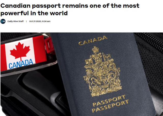 疫情下全球护照排名：加拿大第5，美国排第19-1.png
