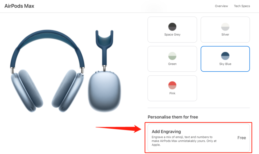 苹果大神级新品AirPods Max头戴式耳机可以抢了！加币9 ！可刻字12月15日发货-8.png