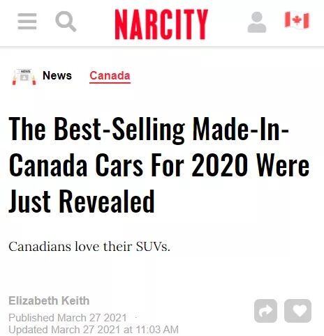 加拿大2020年的汽车销量排行榜 前10出炉-1.jpg