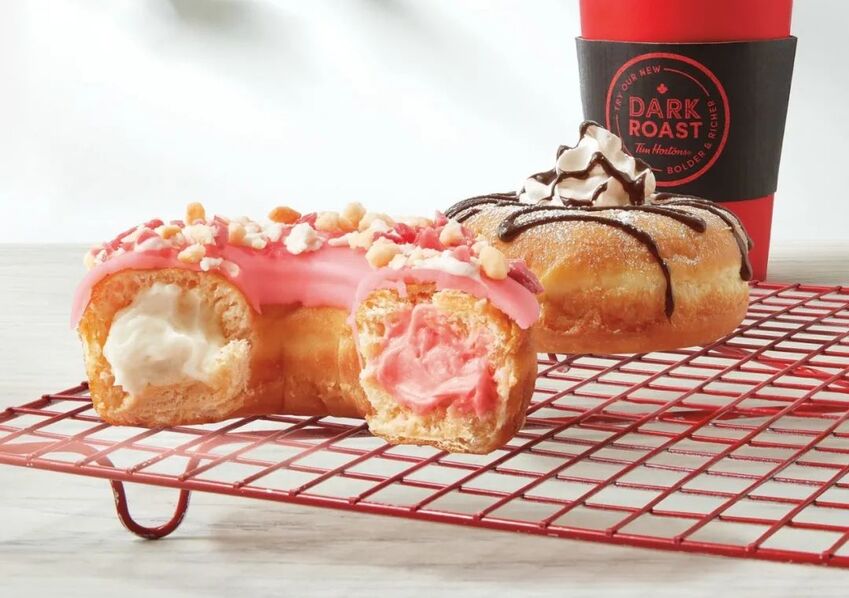 Tim Hortons出新品了！草莓甜甜圈，香草奶油泡芙！有点梦幻-2.jpg
