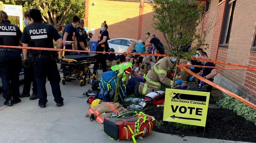 蒙特利尔西岛一个投票站外一片混乱，一辆汽车连撞9人-2.jpg