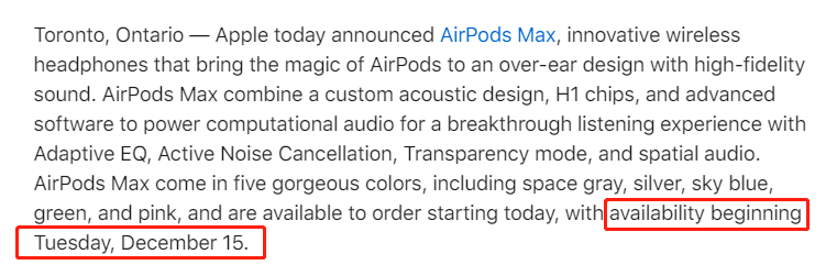 苹果大神级新品AirPods Max头戴式耳机可以抢了！加币9 ！可刻字12月15日发货-5.png