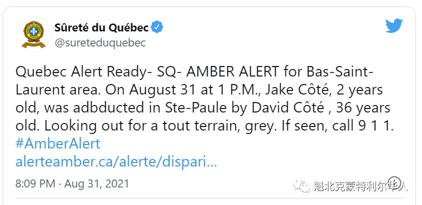 魁省发布安珀警报，一名3岁男孩被绑架-2.jpg
