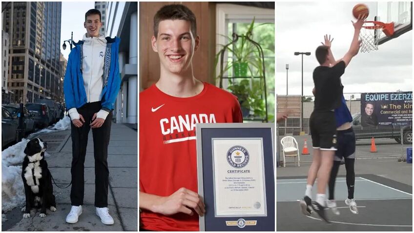 魁省15岁少年身高已达226.9厘米 刚刚获得吉尼斯世界纪录-2.jpg
