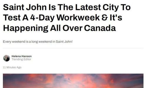 加拿大这个城市开始试行4天工作制：每周都是长周末！