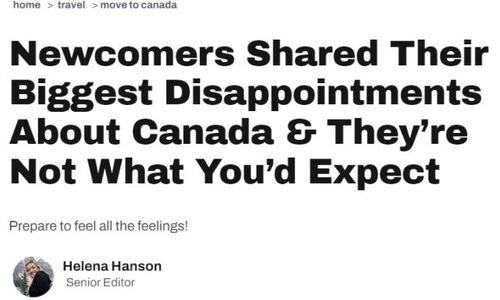 真爱！移民：加拿大许多方面让人失望，但永远不会回流…