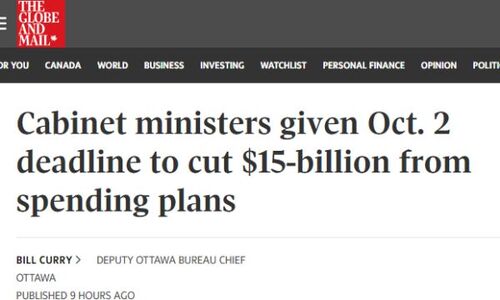 加拿大内阁部长限期10月2日前削减150亿元开支