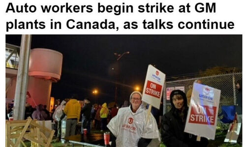 加拿大三个通用汽车工厂罢工