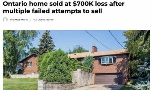亏损$70万出售！加拿大房价一年内多次跳水