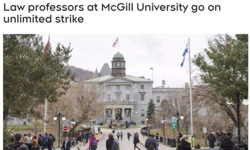 蒙特利尔麦大教授发起无限期罢工！