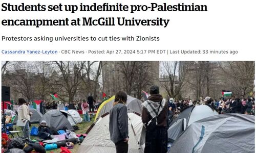 蒙特利尔麦大校园里搭起帐篷 学生们“无限期”露营抗议 ...