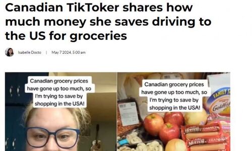 BC省TikTok网红实测：开车去美国买菜 竟便宜35%