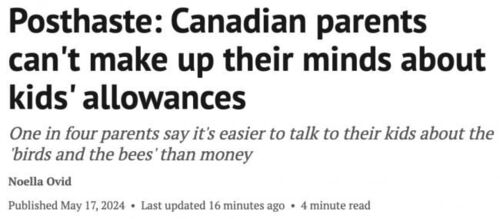 加拿大超过一半父母不给孩子零花钱！专家这样说