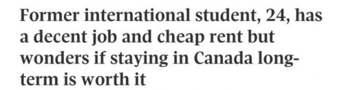 24岁加拿大留学生：年薪6.5万活不起！考虑回流