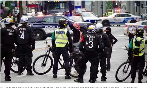 今天要远离市中心麦大校园！大批警察进入 学校取消一切活动 ... ... ...