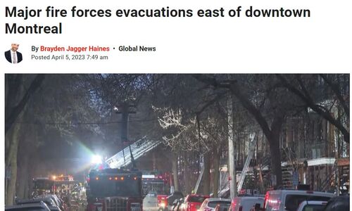 蒙特利尔市中心东部重大火灾 数十户被迫从家中撤离