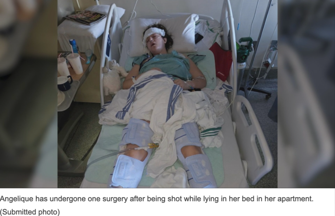 魁省女子躺在三楼的床上中枪 子弹射穿两层楼
