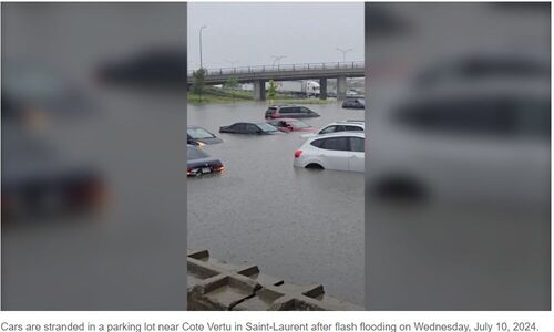 蒙特利尔破纪录大暴雨 多条高速关闭 交通混乱 机场航班取消 ... ... ...