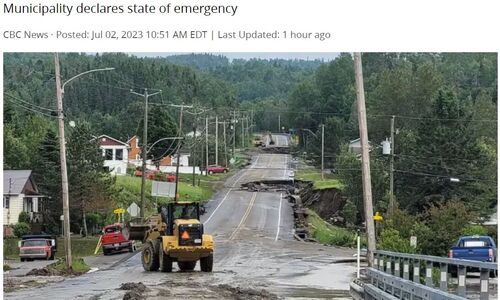 魁省发生山体滑坡 道路坍塌 两人失踪