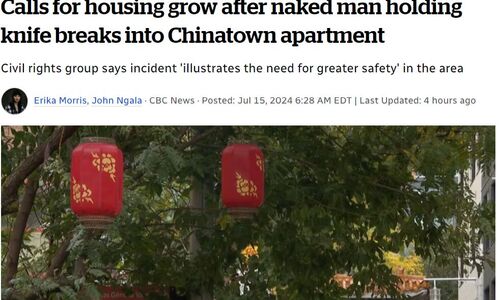 蒙特利尔唐人街女子回家后吓破胆