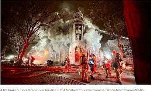 蒙特利尔老城历史建筑突发重大火灾 至少1人失踪 9人受伤