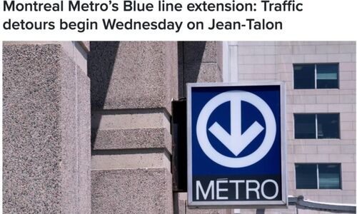 蒙特利尔地铁蓝线延长 这条街的多个路口将被封锁 至少到2029年 ... ...
