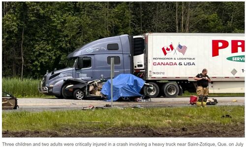 蒙特利尔西南高速公路重大车祸 1人死亡 4人情况危急