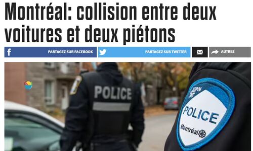 突发！蒙特利尔这个路口刚刚发生车祸，四人受伤