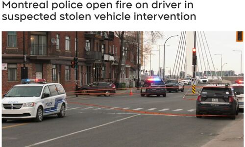 蒙特利尔NDG区街头警方向偷车贼开枪！