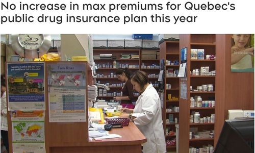 魁北克公共处方药保险计划最高保费 下一年不会上涨