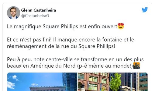 蒙特利尔市中心受欢迎的Phillips广场 重新翻修后已经开放