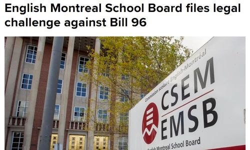 魁省最大的英语学校教育局 正式对96号法案提起诉讼