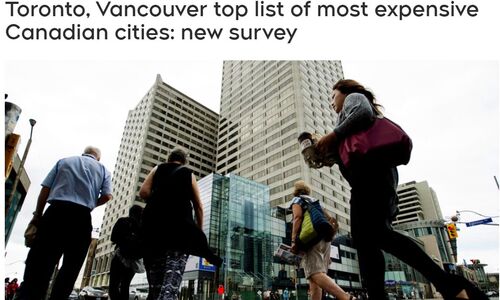最新调查：加拿大生活成本最昂贵的城市