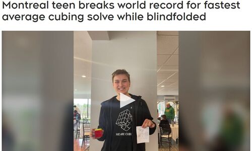 蒙特利尔18岁小伙打破一项世界纪录