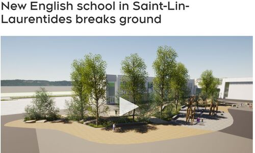 蒙特利尔北部一所英语小学今天破土动工 预计明年迎接新生