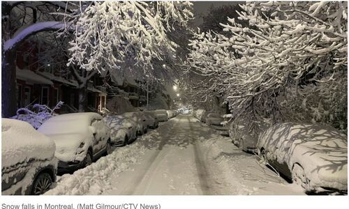 蒙特利尔突降30多厘米暴雪 学校停课 航班延误或取消 超过10万人断电，第一次大规模除  ...