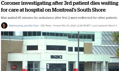 又一起！蒙特利尔南岸医院急诊室 男子在等待治疗时死亡