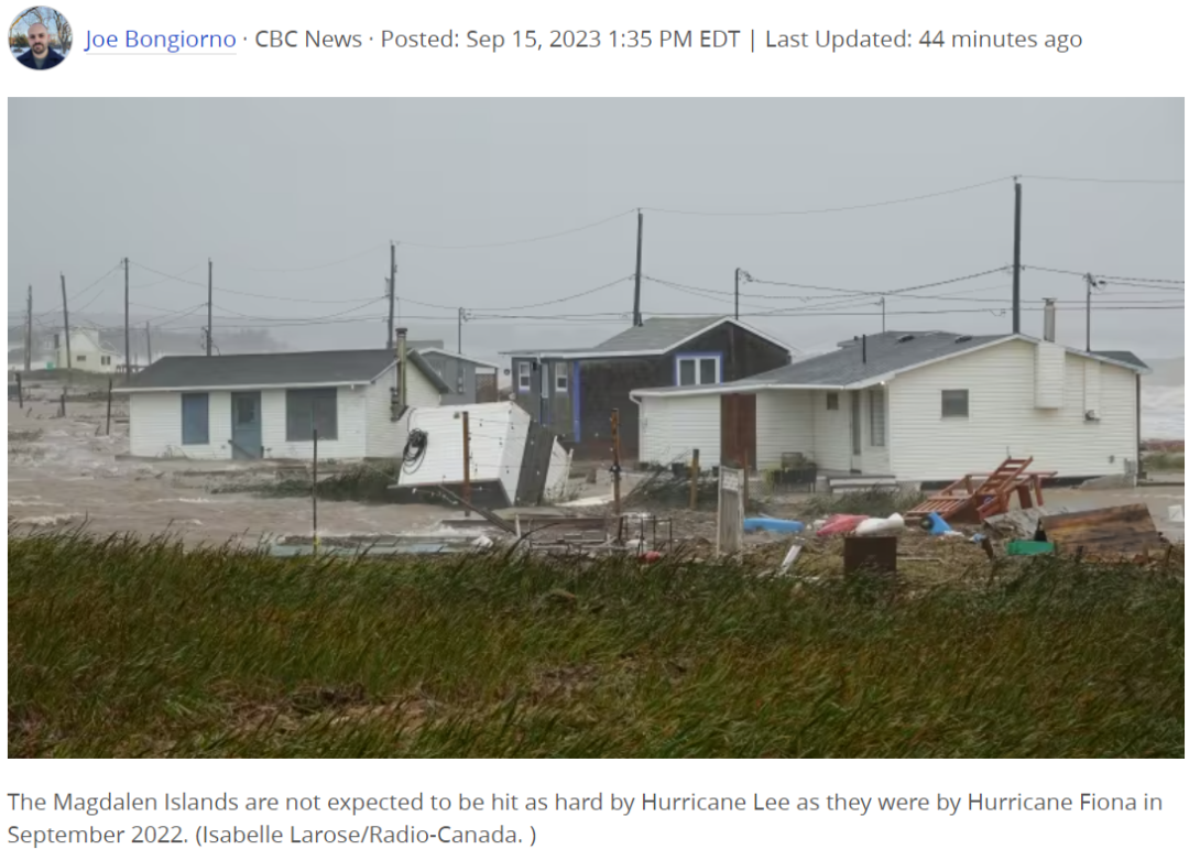 飓风即将来袭 魁省这些地区要做好准备