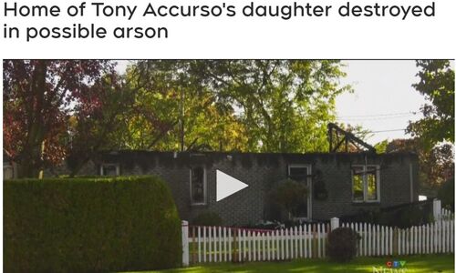 蒙特利尔西北部一栋住宅被大火烧毁，疑似被人纵火
