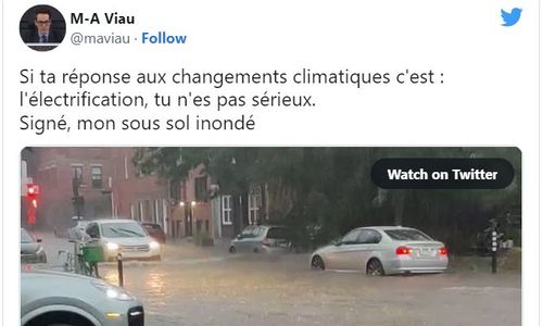蒙特利尔今天暴雨后 部分地铁和高速路瘫痪 街道地下室被淹... ...