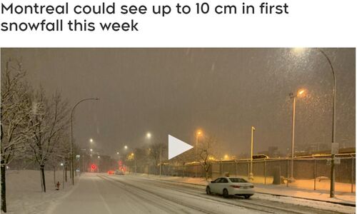 环境部天气警报：​蒙特利尔本周将迎来第一场降雪 可能有10厘米 ... ...