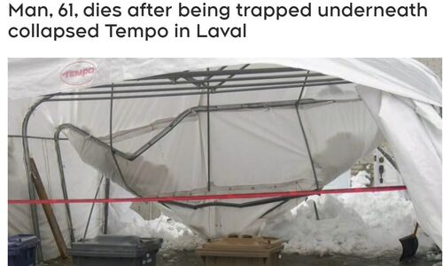 车道雪棚倒塌 魁省Laval一名男子死亡
