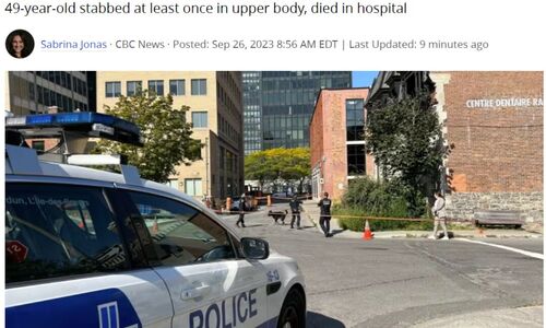 蒙特利尔市中心 一名男子被刺身亡