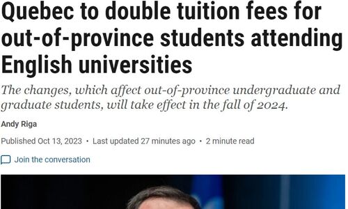 魁省政府宣布：这些大学生的学费将从明年开始翻倍