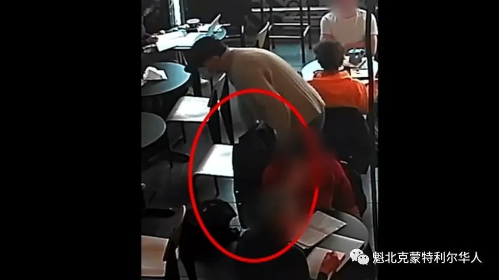 蒙特利尔女子称在咖啡馆被专业扒手偷窃 视频疯传