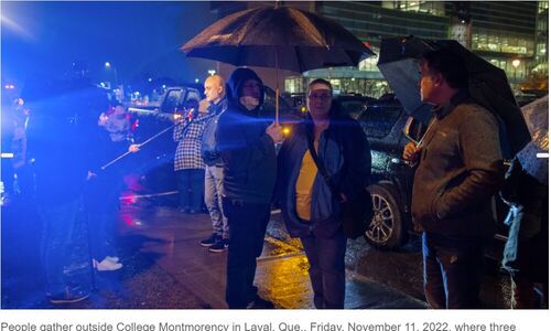 魁省Laval学校附近枪击案 四人受伤，500人被封锁在校内直至午夜 911电话被打爆 ...