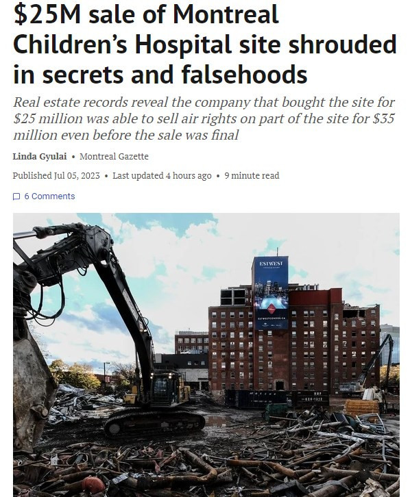 魁省政府招标把一块地卖给了出价最低的，招标信息还保密